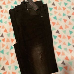 Love for mankind black denim jeans